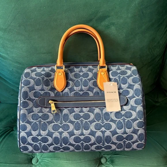 Coach Denim Large Rowan - Picture 2 of 7